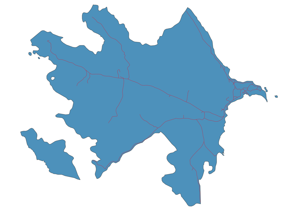 Azerbaijan Railway Map
