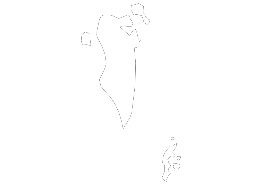 Bahrain Outline Map