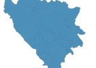 Road map of Bosnia and Herzegovina thumbnail
