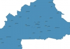 Map of Burkina Faso With Cities thumbnail