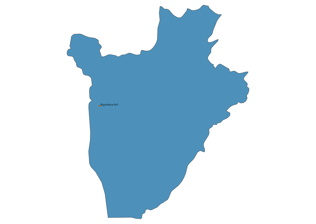 Map of Airports in Burundi