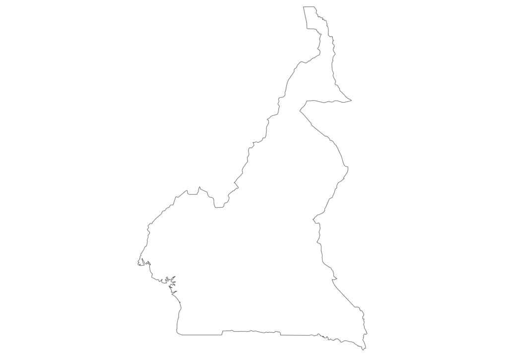 Cameroon Outline Map