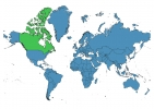 Canada on World Map thumbnail