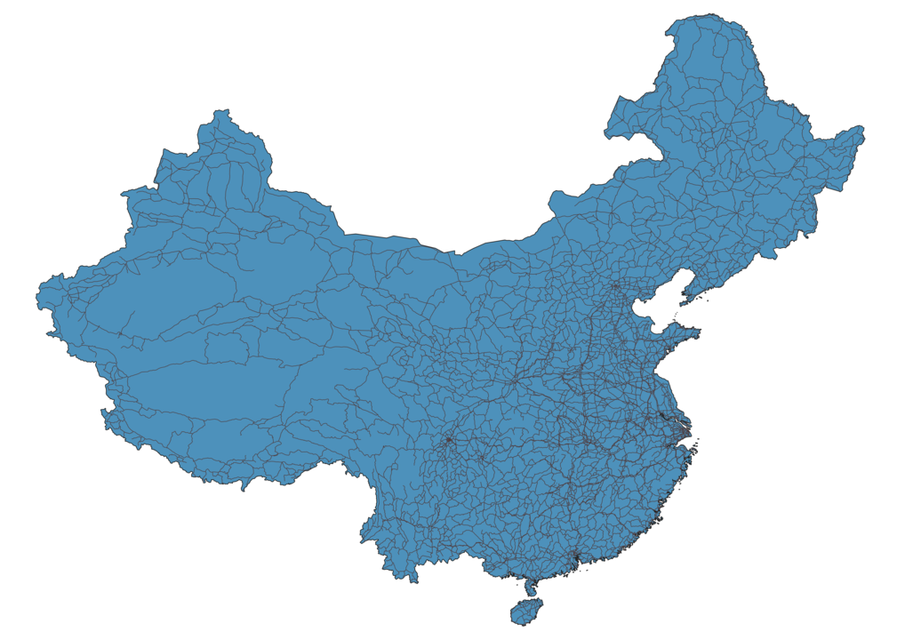 Map of Roads in China