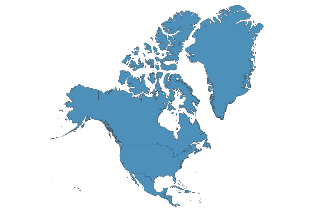 Map of North America