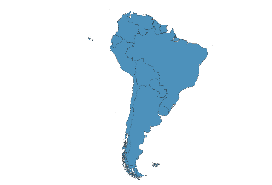 Map of South America