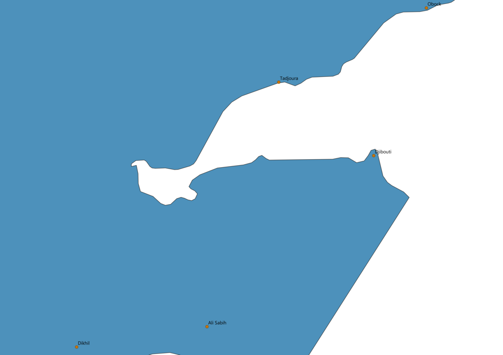 Djibouti Cities Map
