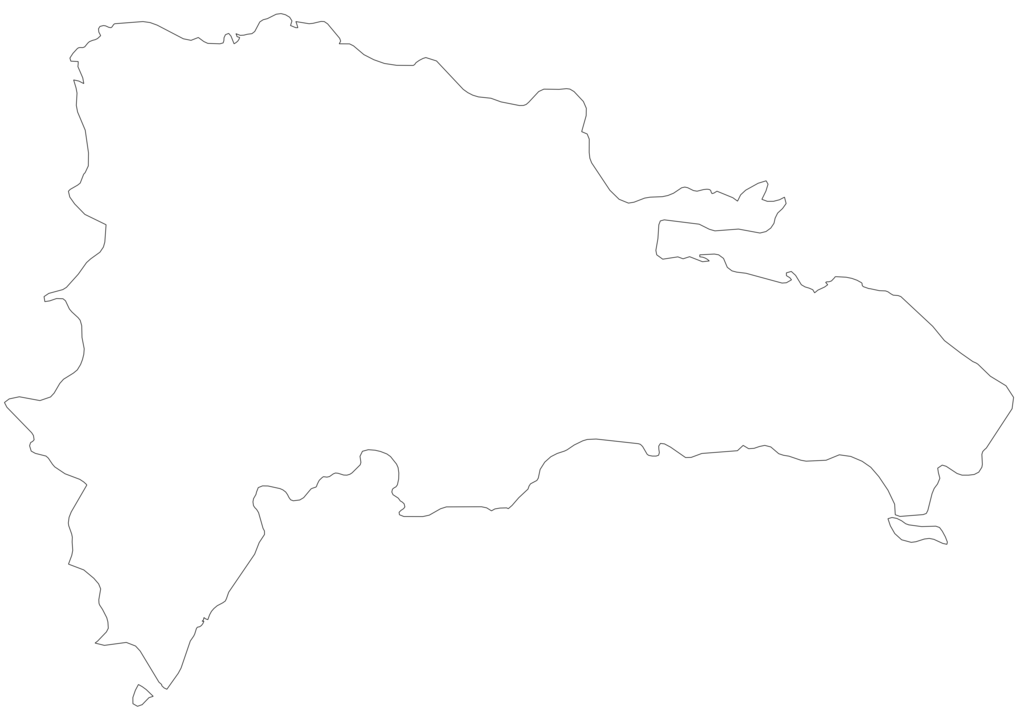 Dominican Republic Outline Map