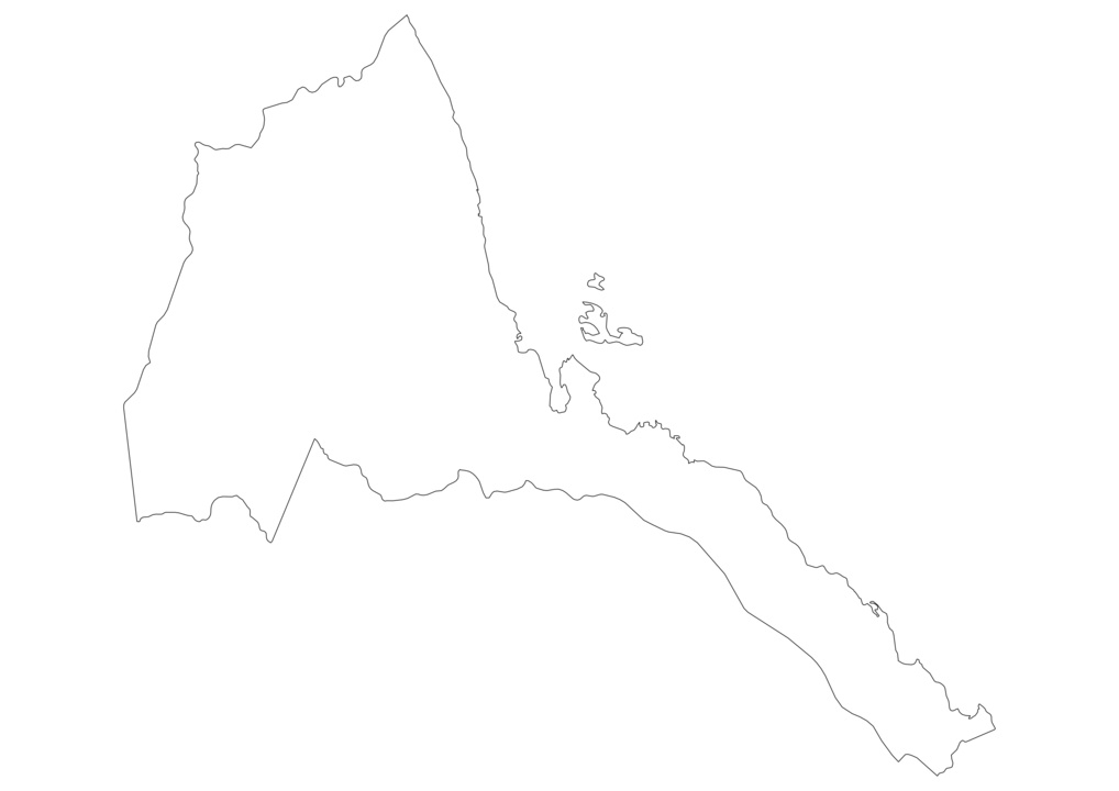 Eritrea Outline Map