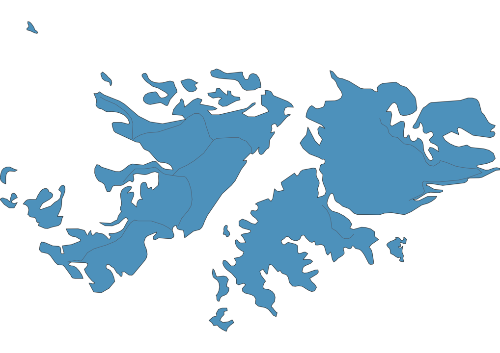 Map of Roads in Falkland Islands