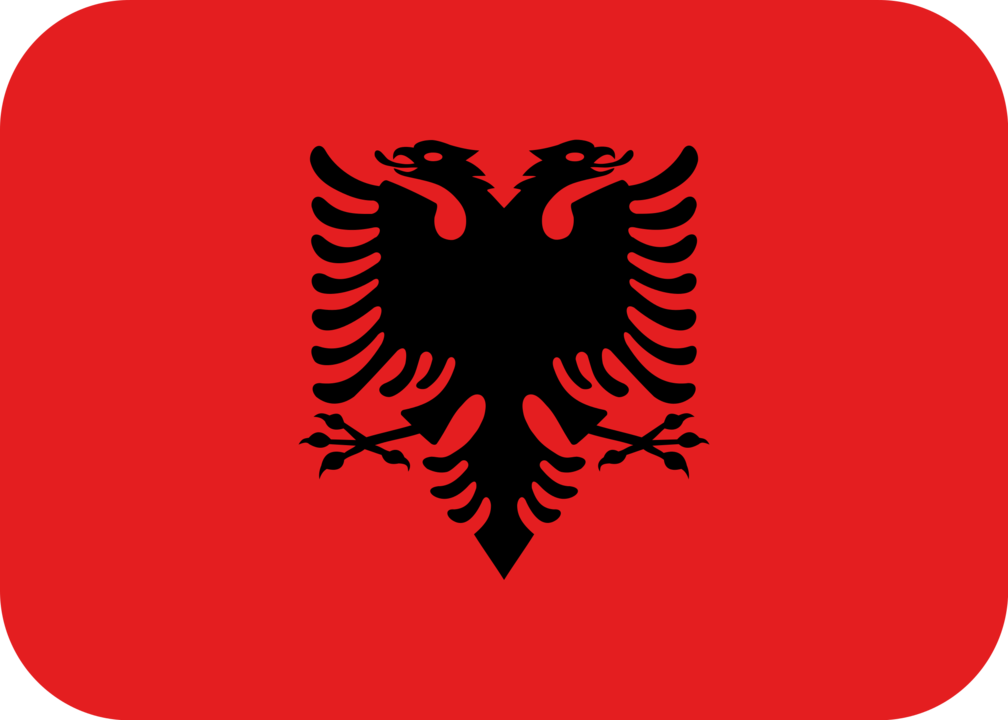 Albania flag with rounded corners