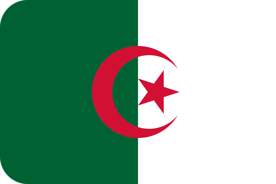 Algeria flag with rounded corners