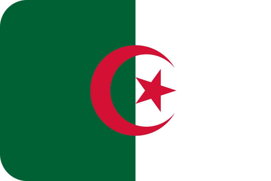 Algeria flag with rounded corners