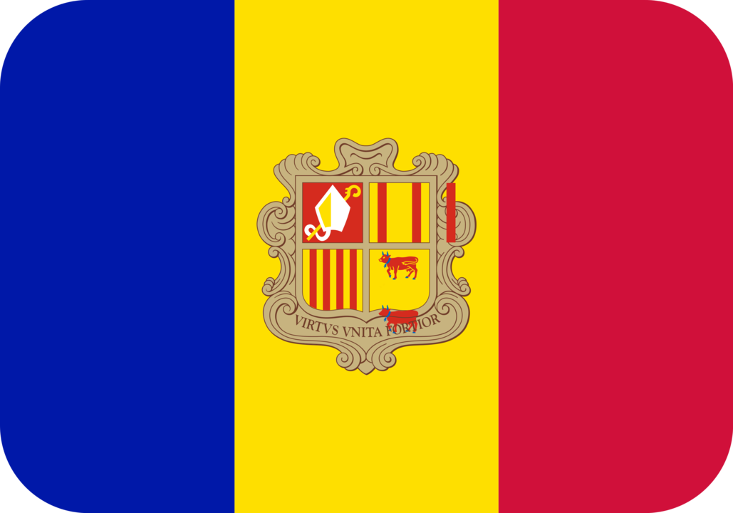 Andorra flag with rounded corners