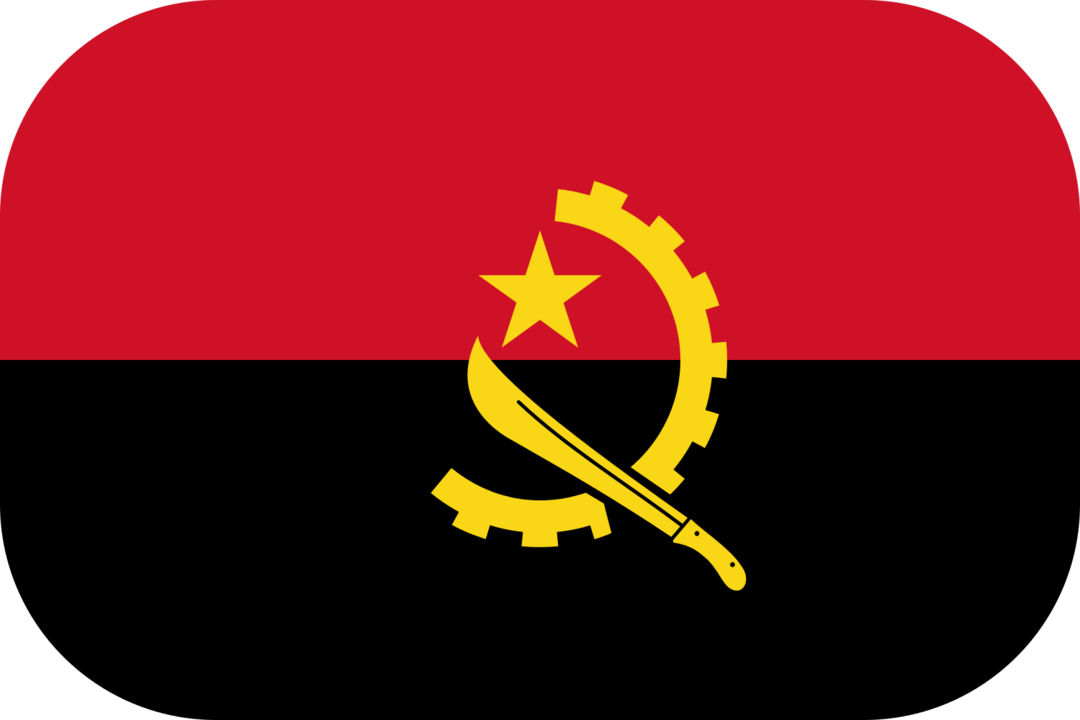 Angola flag with rounded corners