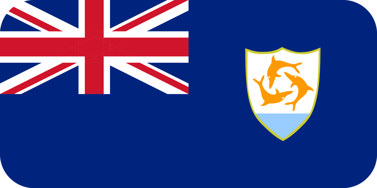 Anguilla flag with rounded corners