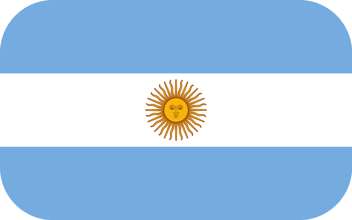 Argentina flag with rounded corners