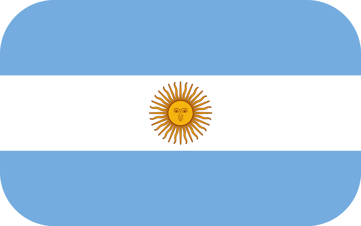 Argentina flag with rounded corners