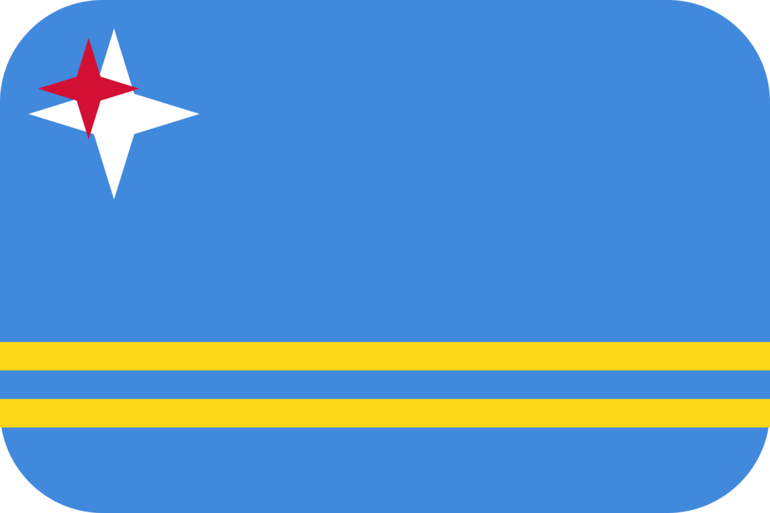 Aruba flag with rounded corners