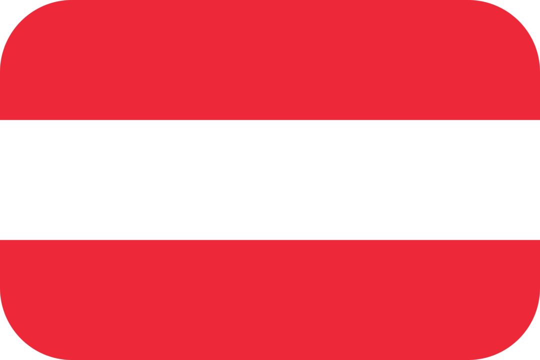 Austria flag with rounded corners