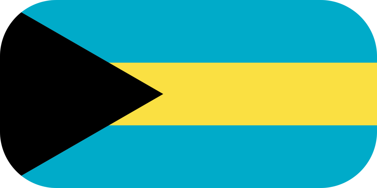 Bahamas flag with rounded corners