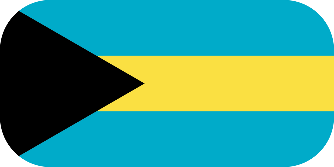 Bahamas flag with rounded corners