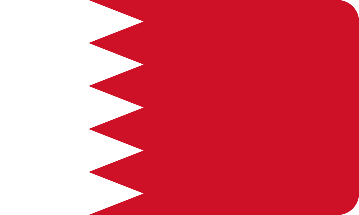 Bahrain flag with rounded corners