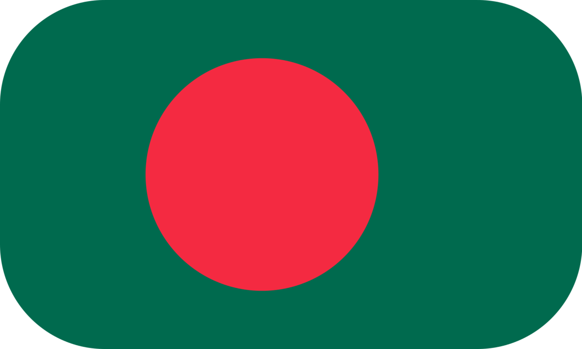 Bangladesh flag with rounded corners