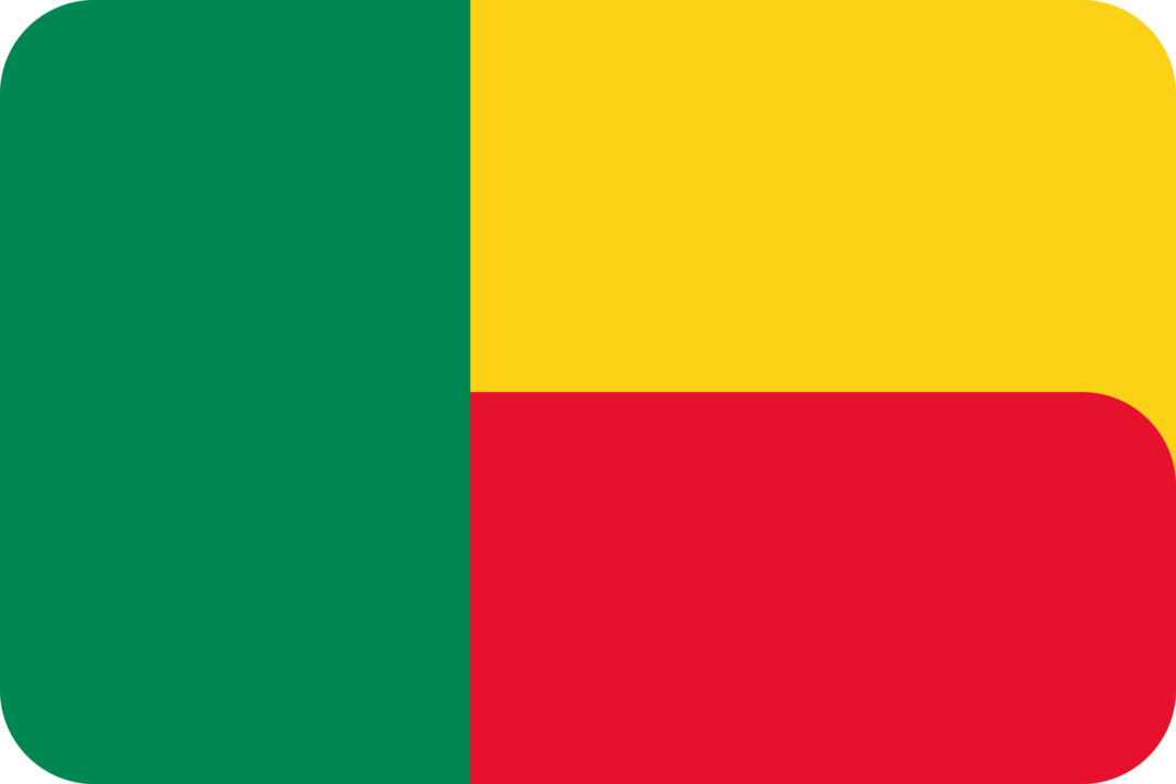 Benin flag with rounded corners