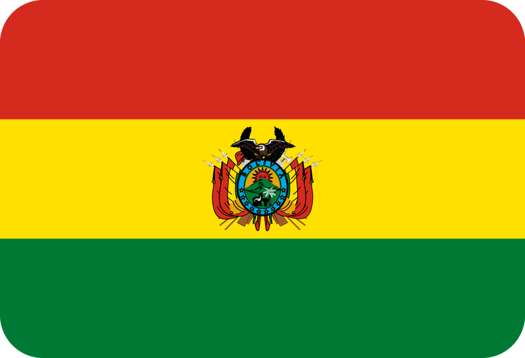 Bolivia flag with rounded corners