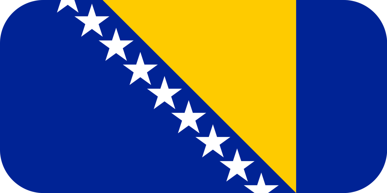 Bosnia and Herzegovina flag with rounded corners