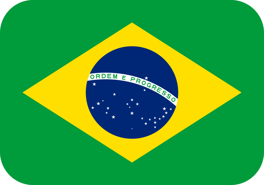 Brazil flag with rounded corners