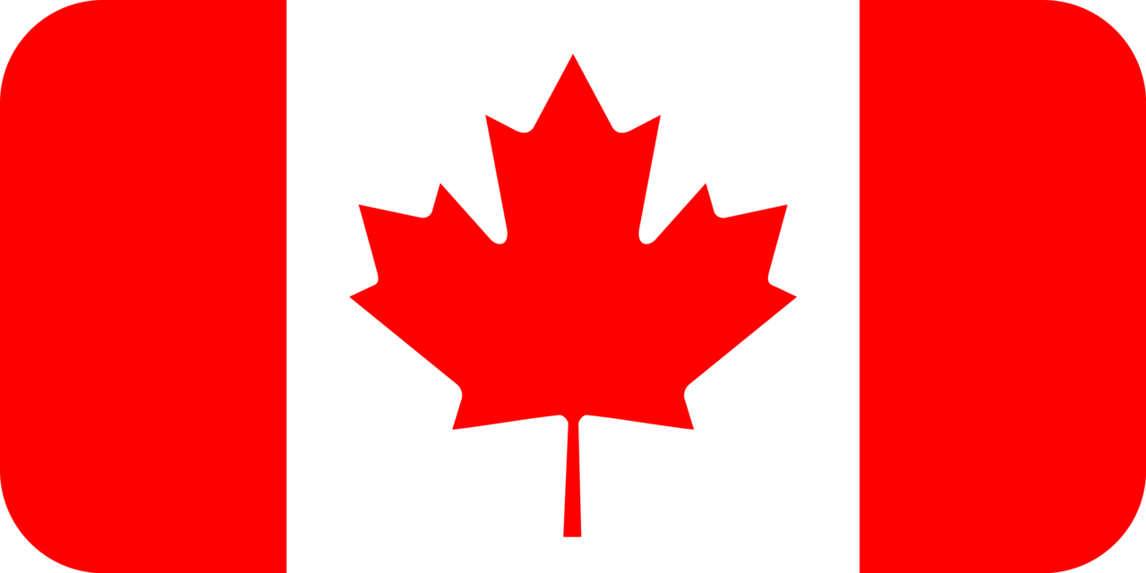 Canada flag with rounded corners