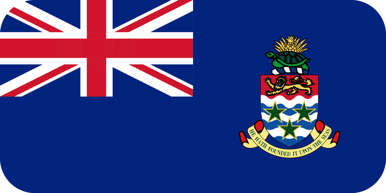 Cayman Islands flag with rounded corners