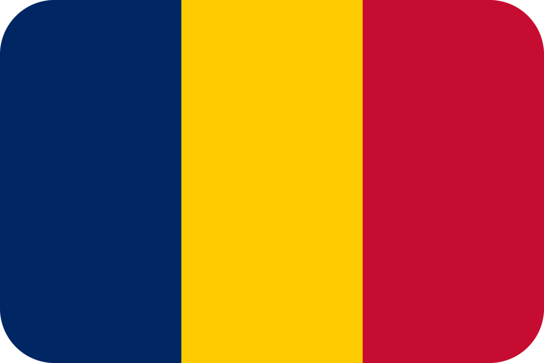 Chad flag with rounded corners