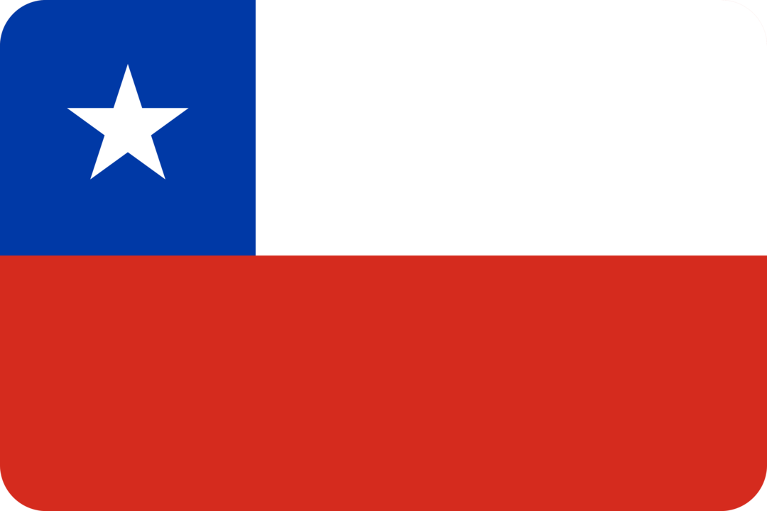 Chile flag with rounded corners