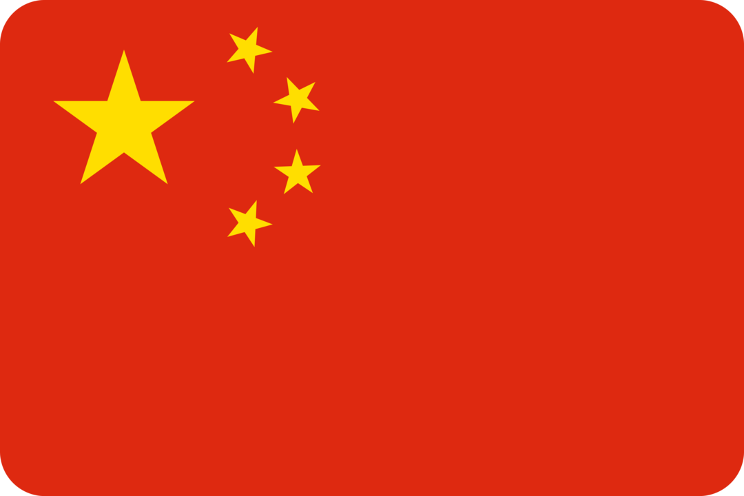 China flag with rounded corners