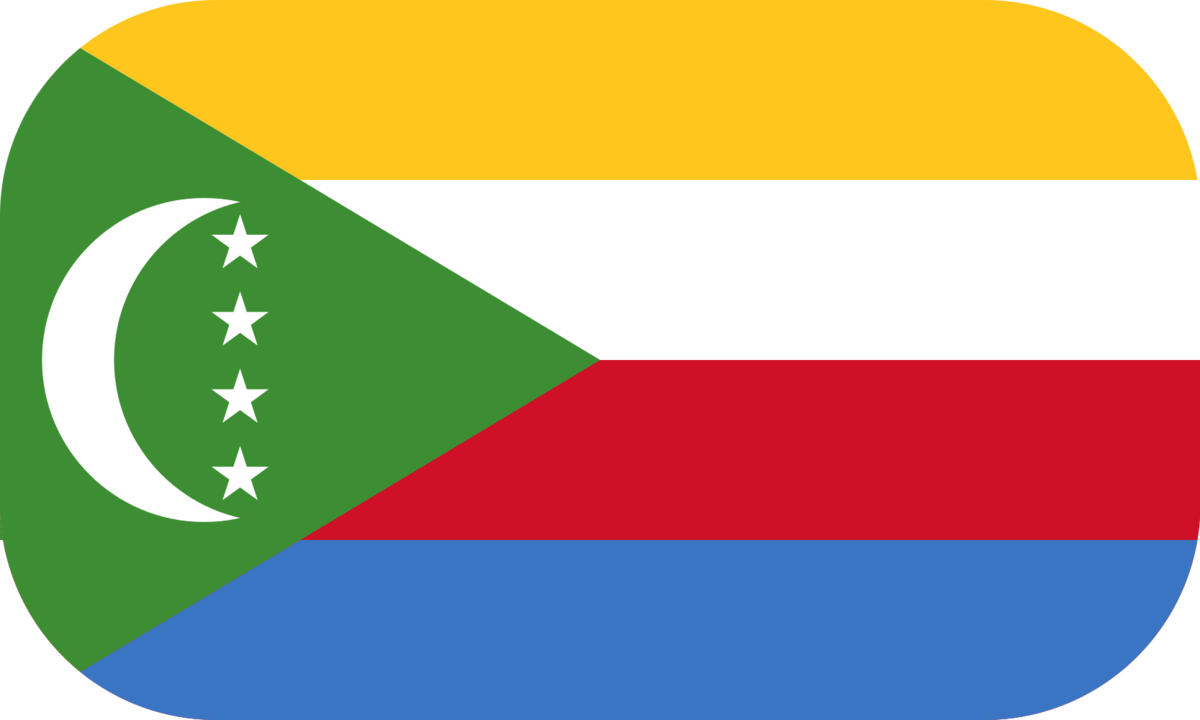 Comoros flag with rounded corners