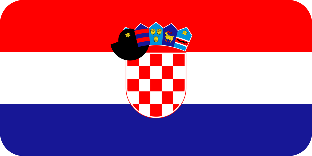 Croatia flag with rounded corners