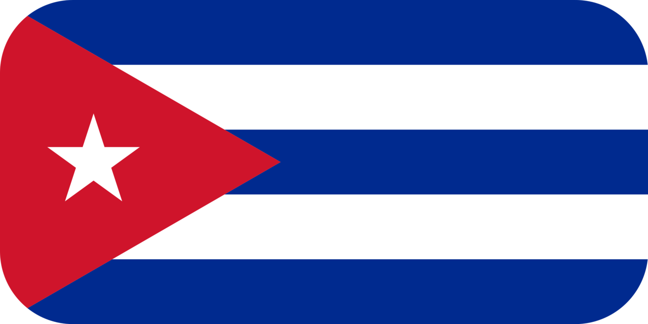 Cuba flag with rounded corners