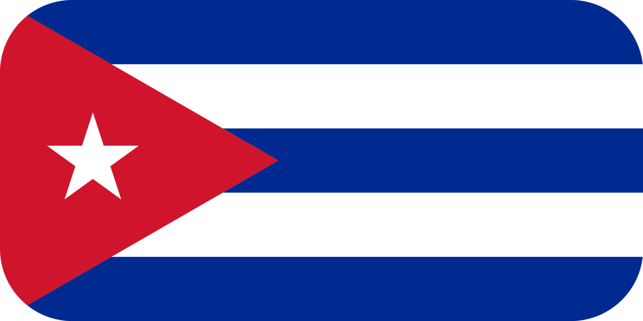 Cuba flag with rounded corners