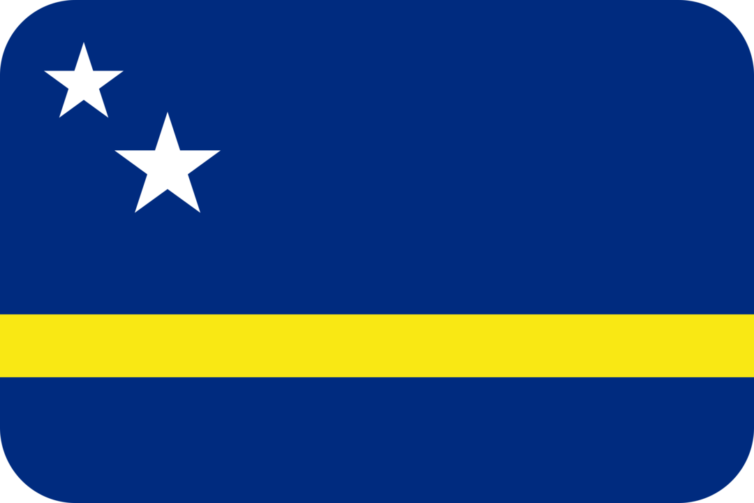 Curacao flag with rounded corners