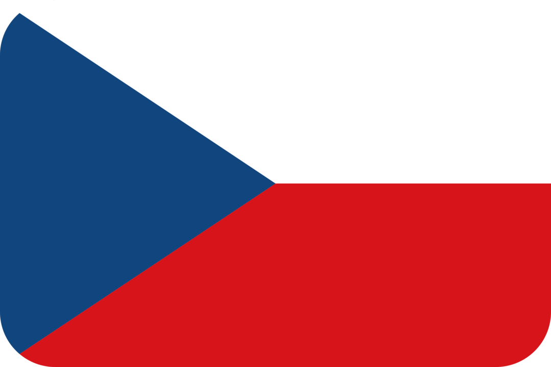 Czech Republic flag with rounded corners