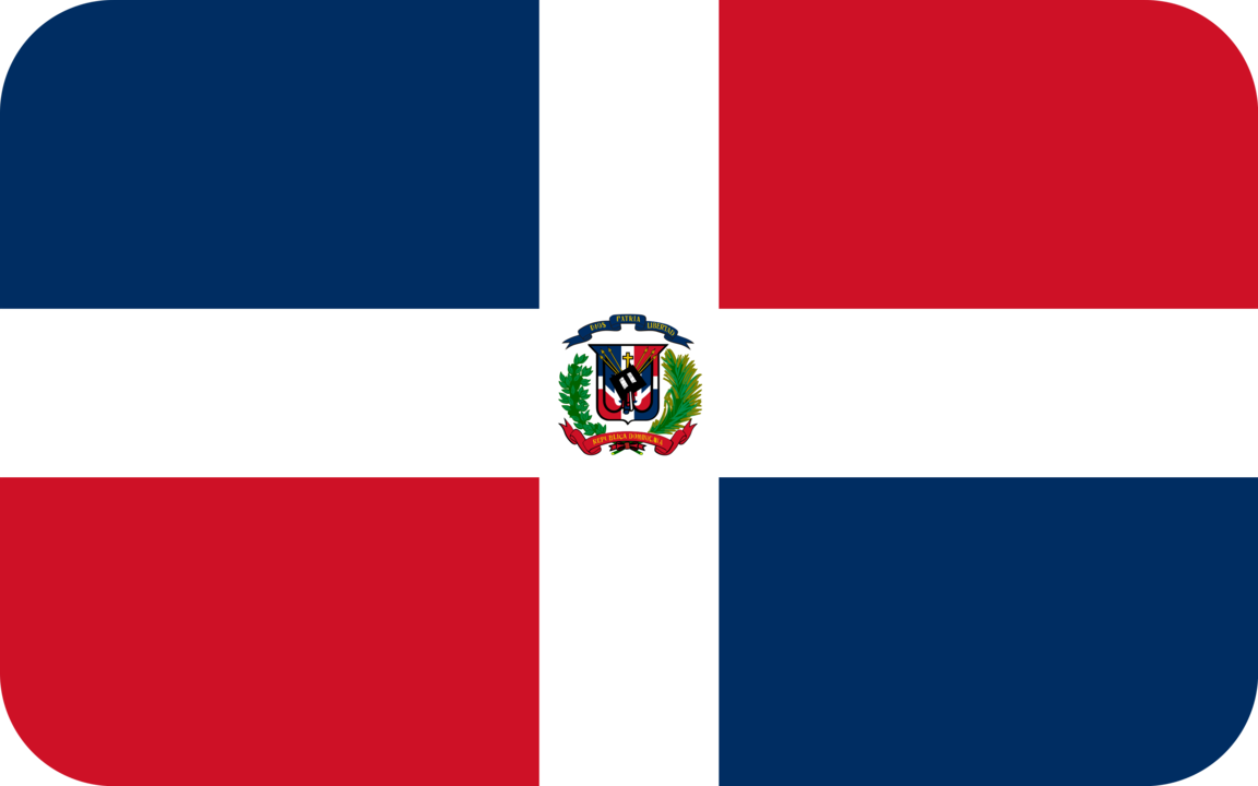 Dominican Republic flag with rounded corners