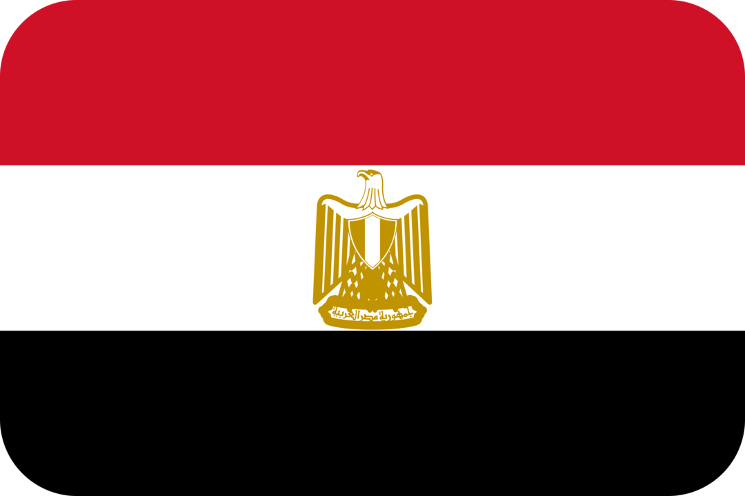 Egypt flag with rounded corners