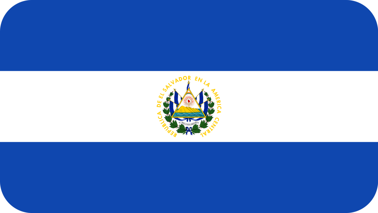 El Salvador flag with rounded corners