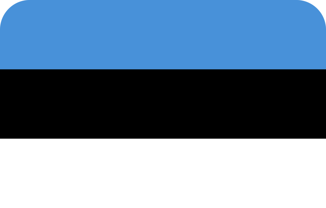 Estonia flag with rounded corners