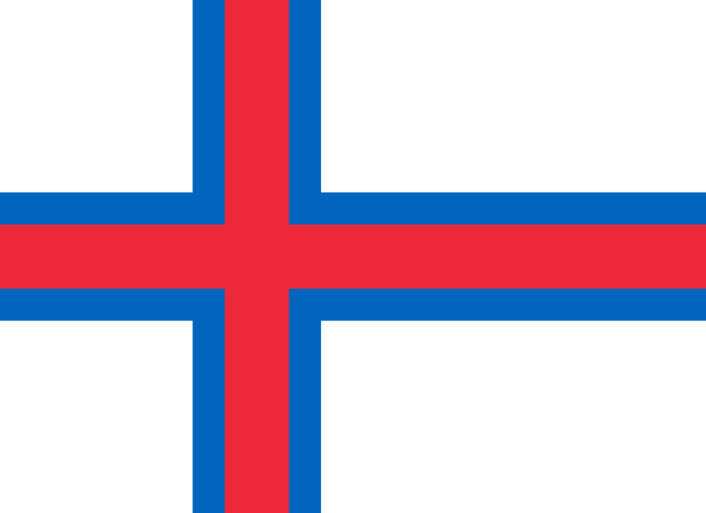 Faroe Islands flag with rounded corners