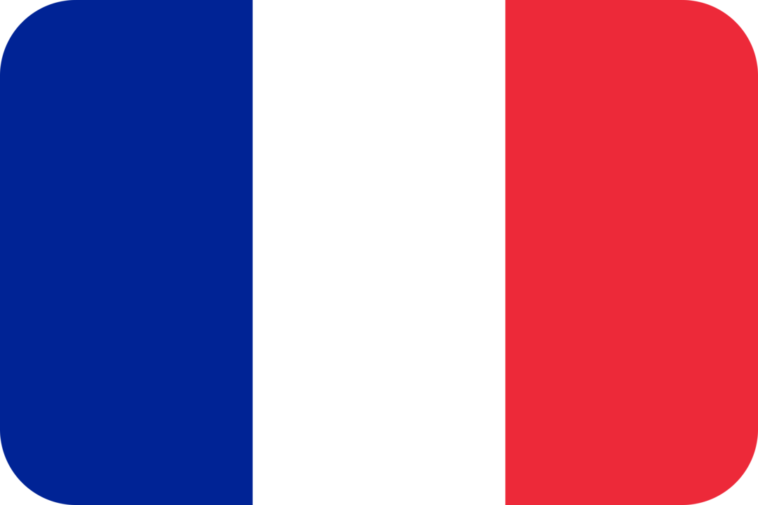 France flag with rounded corners