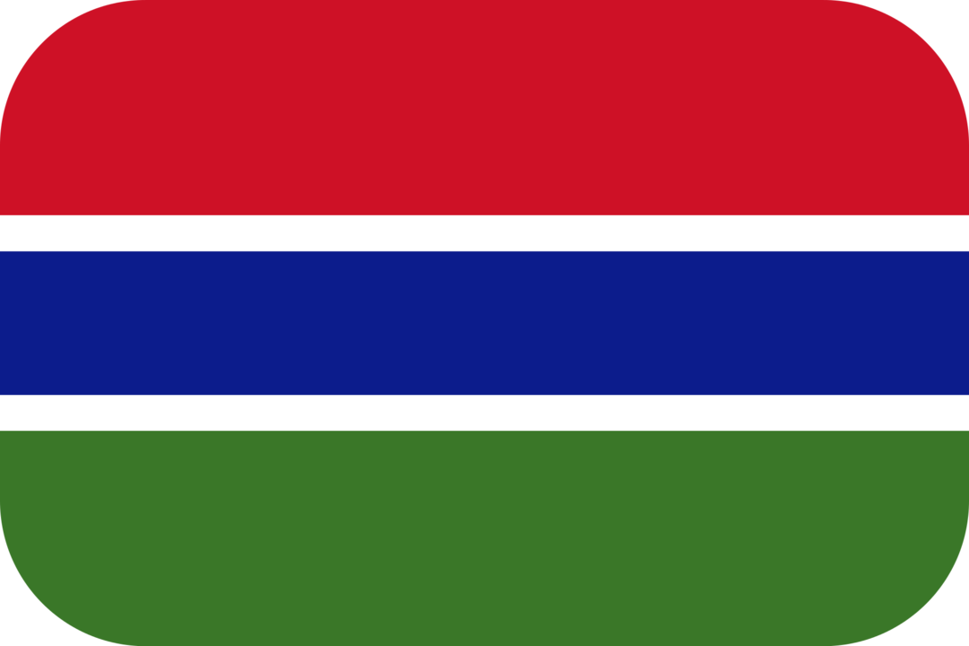 Gambia flag with rounded corners